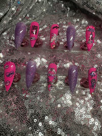 Image 5 of  Valentine’s Day stiletto  gel press on nails 