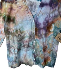 Image 5 of ♻️ UPCYCLED XL Lightweight 100% Cotton Cardigan in Muted Ice Dye