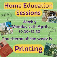 Home Ed Session. Week 3 - Printing. Monday 27th April. Cabbage Rose,Leek. 