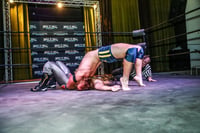 Image 2 of DEBUT RING WORN SHORTS & KNEEPADS - NAVY/YELLOW 