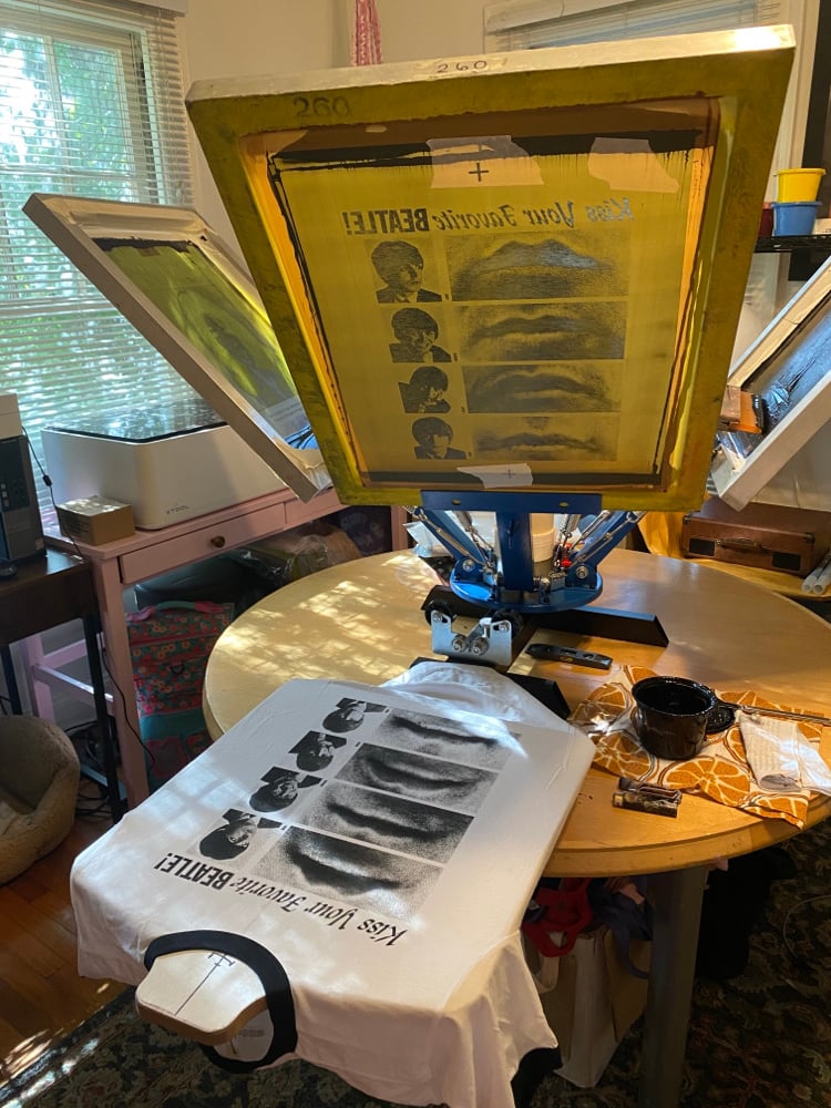 Image of Kiss Your Favorite Beatle! ringer tee