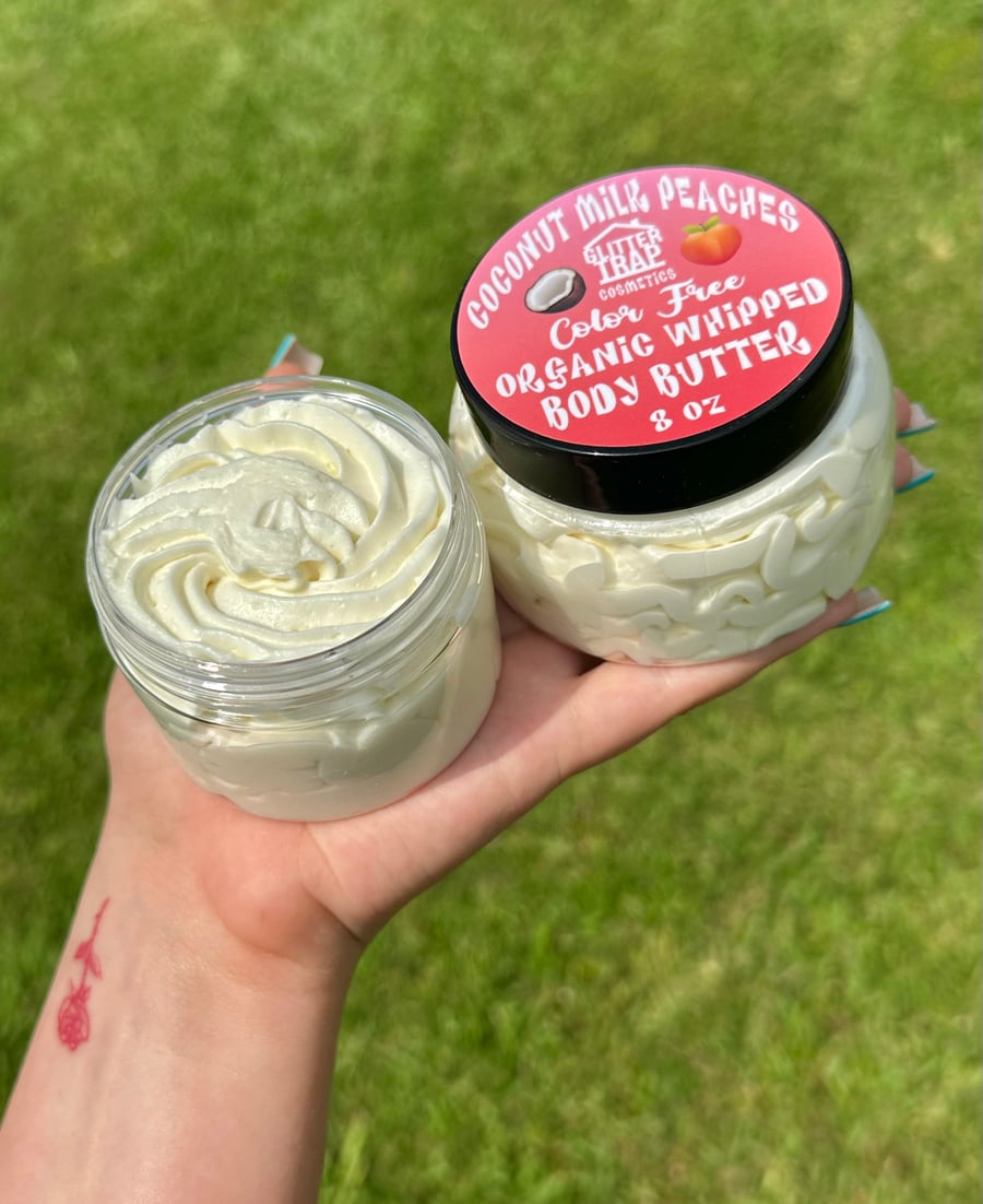 Image of Coconut Milk Peaches🥥🍑 Color Free Organic Whipped Body Butter🧈 