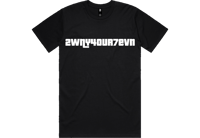 Image 1 of 247 Black T-Shirt W/White Writing