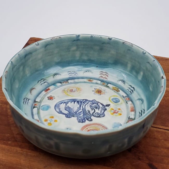 Baby Hippo Porcelain Keepsake Dish