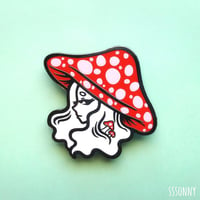 Image 3 of Miss Shroom Hard Enamel Pin