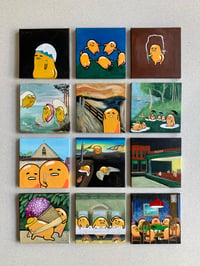 Image 1 of Gudetama Mini Canvas Painting + Easel