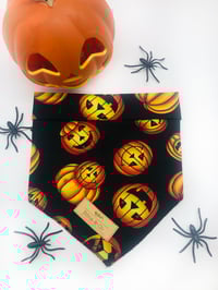 Image 2 of Pumpkin Face Halloween Bandana 