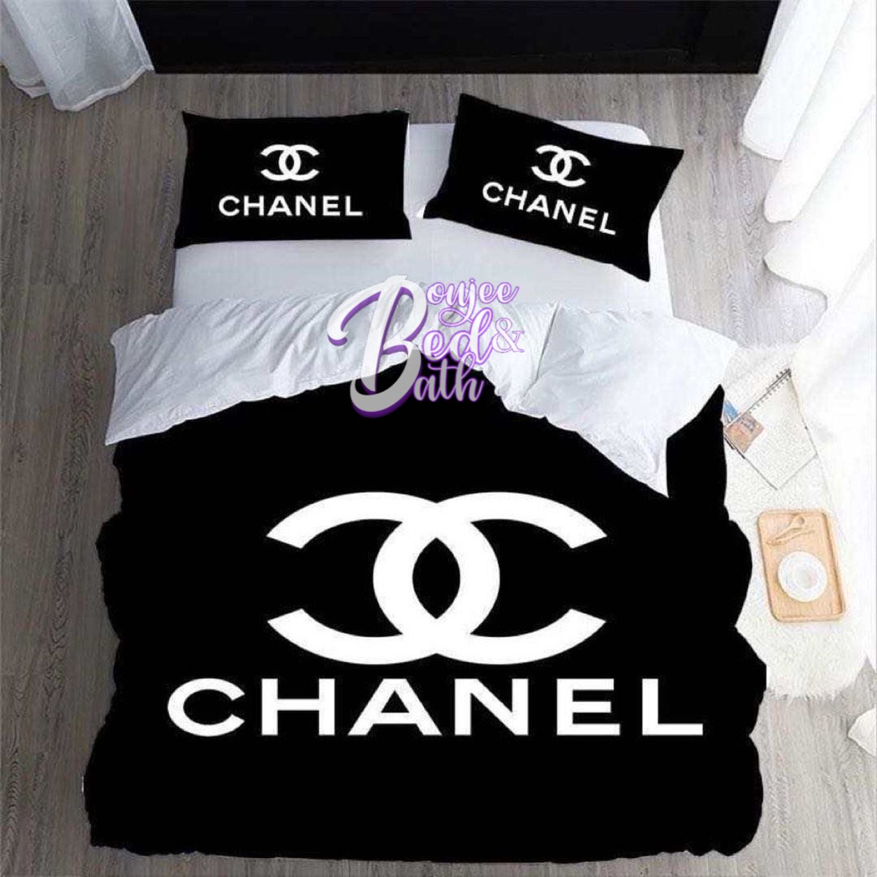 Chanel Black Bedding Set  LIMITED EDITION