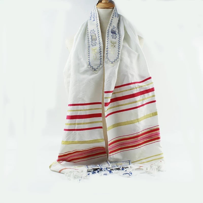 Image of Prayer Shawl with Matching Bag (Pink)