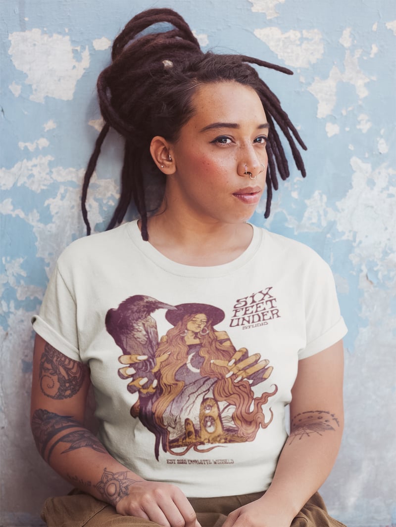 Natural Raw fitted women's T-shirt Six Feet Under Studio Art | Wessels
