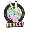 PEACE! Holographic Die Cut Sticker