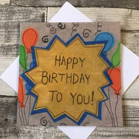 Happy Birthday balloons card