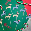 Christmas Dachshund Cupcake Toppers