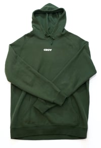 Image 3 of DEDA MENS DARK GREEN HOODIE WHITE LOGO