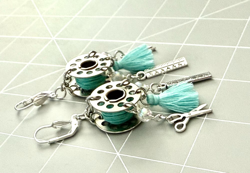 Image of Boho Bobbin Dangle Earrings
