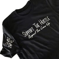 Support The Hustle T Shirt Black & White