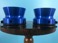 Image 1 of Burlington Recording Professional Blue 1/4" NAB Hub Adapters with Aluminum Trumpet (PAIR)