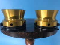 Image 1 of Burlington Recording Professional Gold 1/4" NAB Hub Adapters with Aluminum Trumpet (PAIR)
