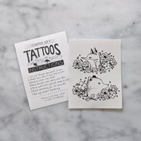 Image 2 of Fox and Bear Cameo Temporary Tattoos