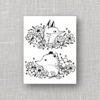 Image 1 of Fox and Bear Cameo Temporary Tattoos