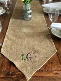 Image 1 of Burlap Table Runner