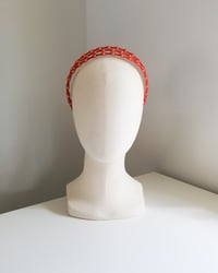 Image 2 of TRIPLE STRAND BEAD AND MESH CROWN : RED