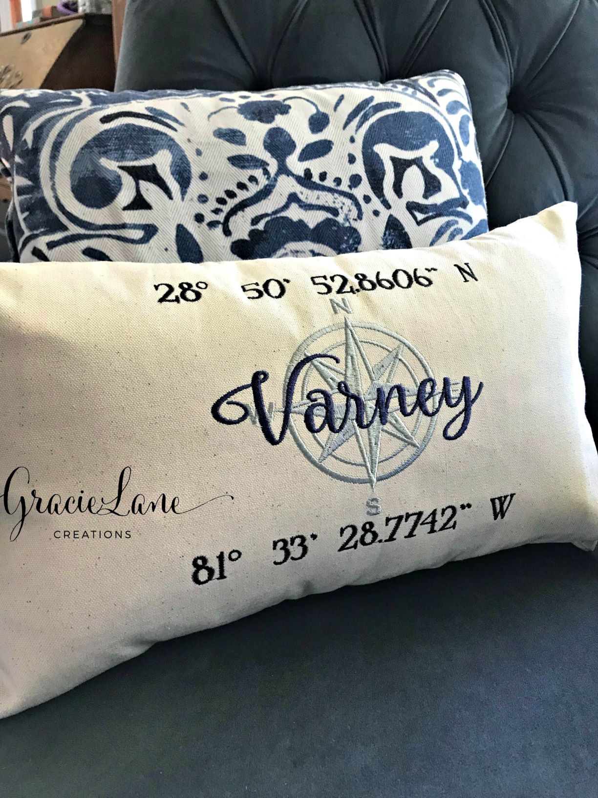 COORDINATES PILLOW GracieLane Creations