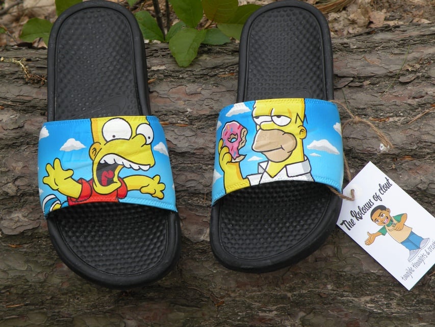 custom nike flip flops