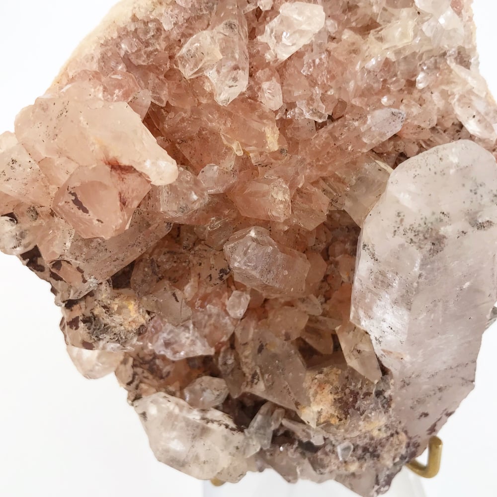 Image of Pink Himalayan Quartz no.45 + Lucite and Brass Stand