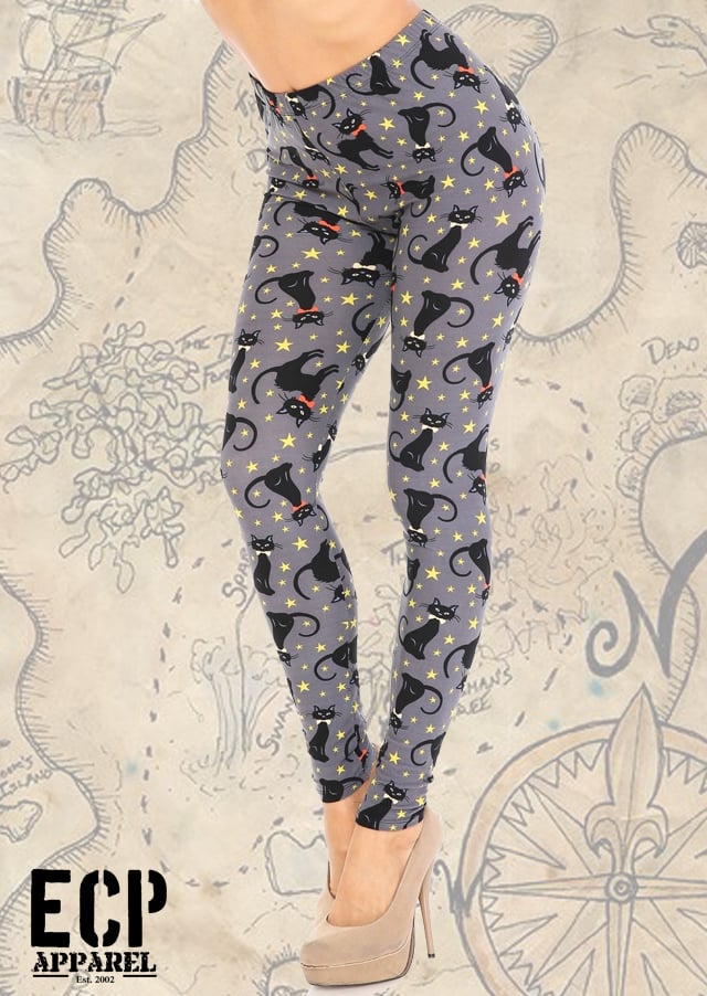 “Midnight Cats” Butter Soft Leggings