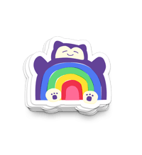 Image 1 of Snorlax Rainbow Sticker