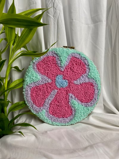 Image of Fluffy Flower Hoop