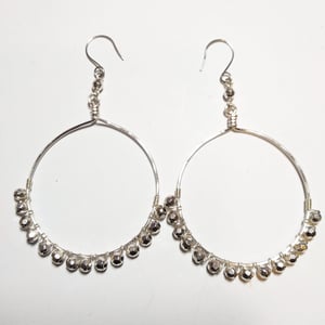 Image of Silver on Silver Hoops (s)