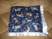 Image of Motorcyle infant blanket, crib sized
