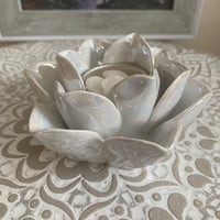 Image 5 of Lotus Flower Incense Stick and Cone Holders and White Lustre Rose Tea Light Holders