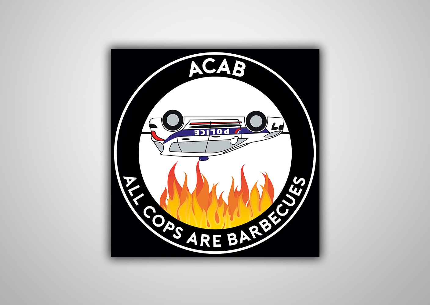 Image of 100 Autocollants "ACAB All Cops Are Barbecues"