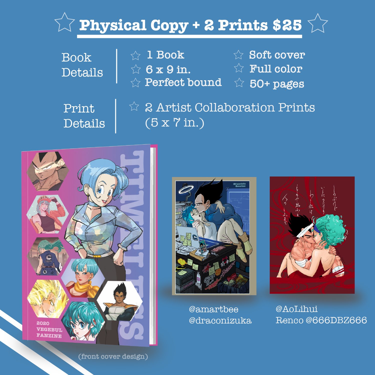 Image of PREORDER -  Book & 2 Prints / ベジブル国際合同誌＋おまけカード２枚