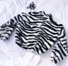 Luxury Faux Fur Zebra Jumper Jacket