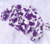 Luxury Purple Cow Faux Fur Jumper Jacket 
