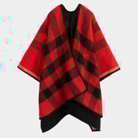 Image 1 of CHECK-HER VIBE REVERSIBLE PONCHO