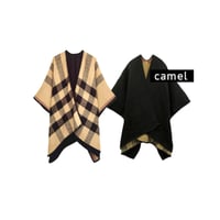 Image 4 of CHECK-HER VIBE REVERSIBLE PONCHO