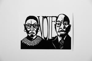 Image of Ruth Bader Ginsburg + John Lewis Vote Postcard