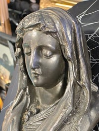 Image 3 of Beautiful Large vintage ‘MARY’ water font with preserved spider web