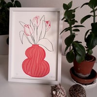 Image 3 of Tulips & Vase Screenprint