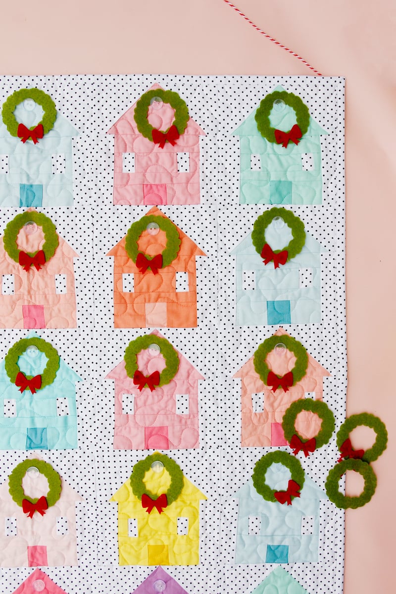 Image of the CHRISTMAS VILLAGE ADVENT quilt pattern