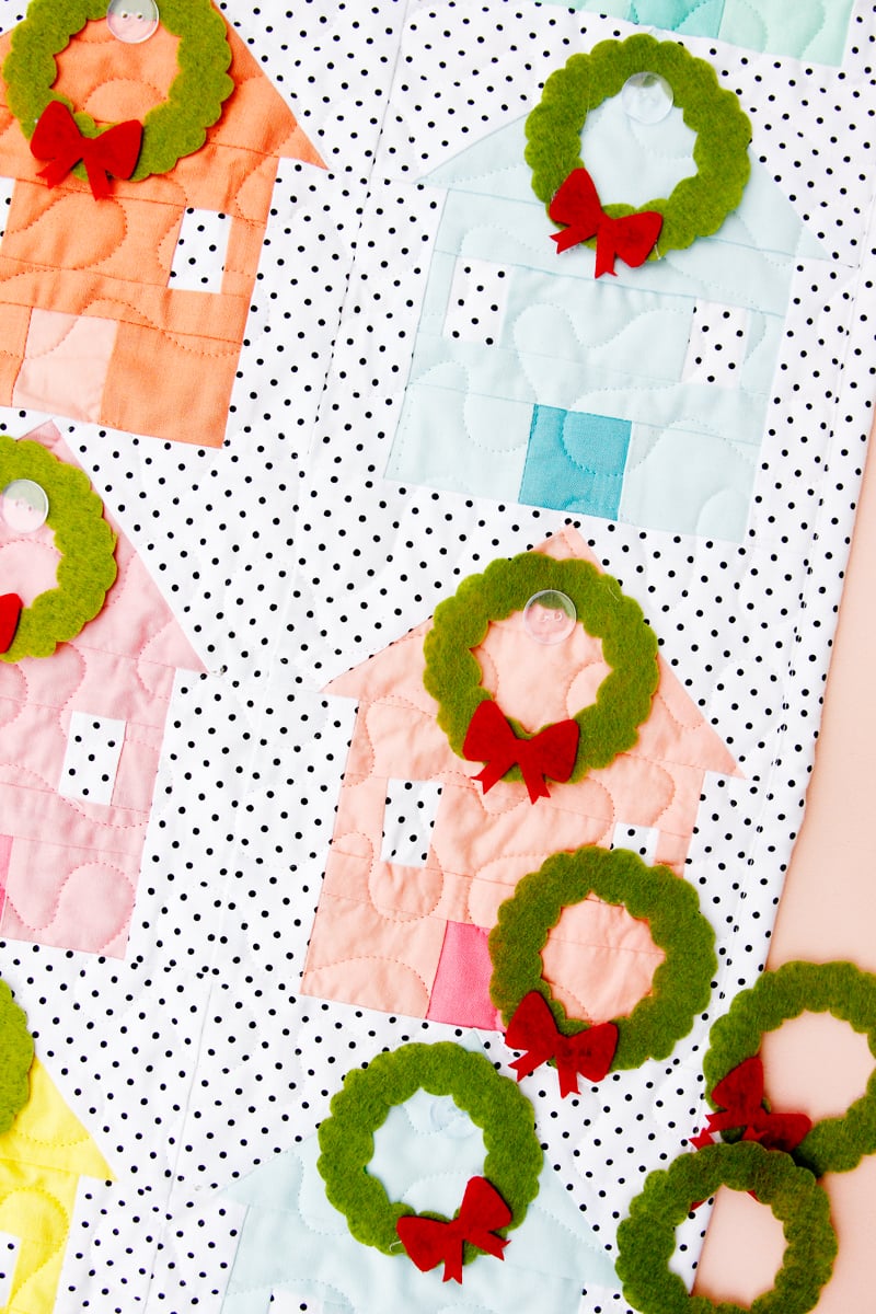 Image of the CHRISTMAS VILLAGE ADVENT quilt pattern