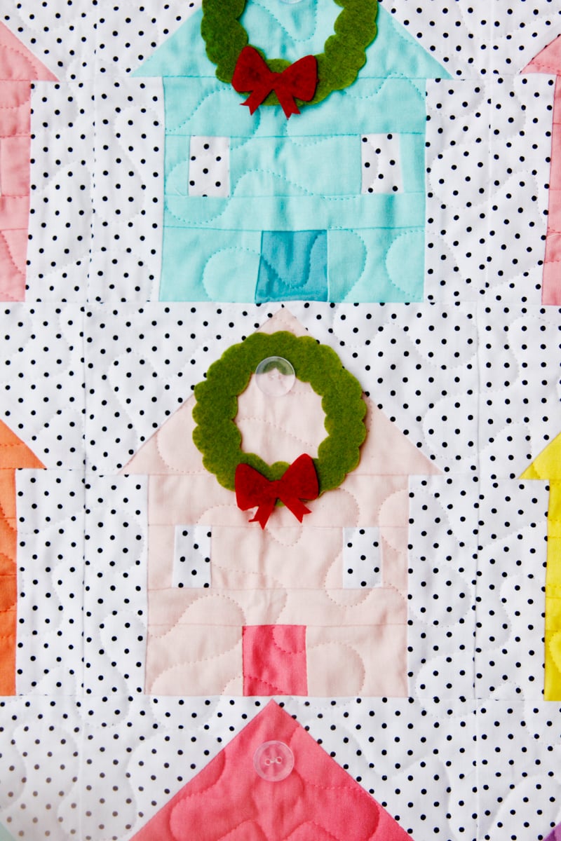 Image of the CHRISTMAS VILLAGE ADVENT quilt pattern