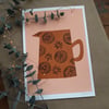 Star Anise Jug A4 Screenprint