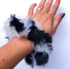 Cow faux fur scrunchie 