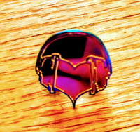 Rainbow Raw Heart Pin